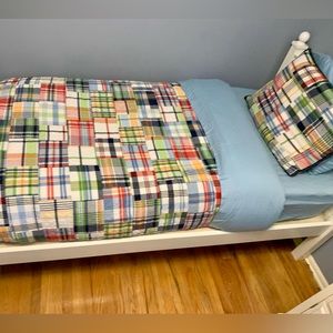 Pottery Barn Kids Madras Plaid Quilt-Twin with Sham